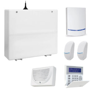 AMC Kit 501 PLUS 4G GSM Centrale 8/24 Zone + K-LCD BLUE,  Sensori e Sirene