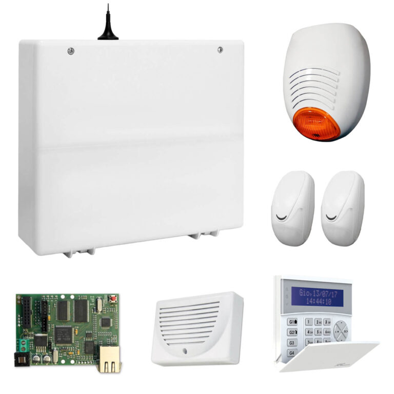 AMC Kit 929 - IP X412V Centrale 4/16 Zone + K-LCD Blue + Modulo IP amc elettronica x412v kit completo k blue mobulo ip